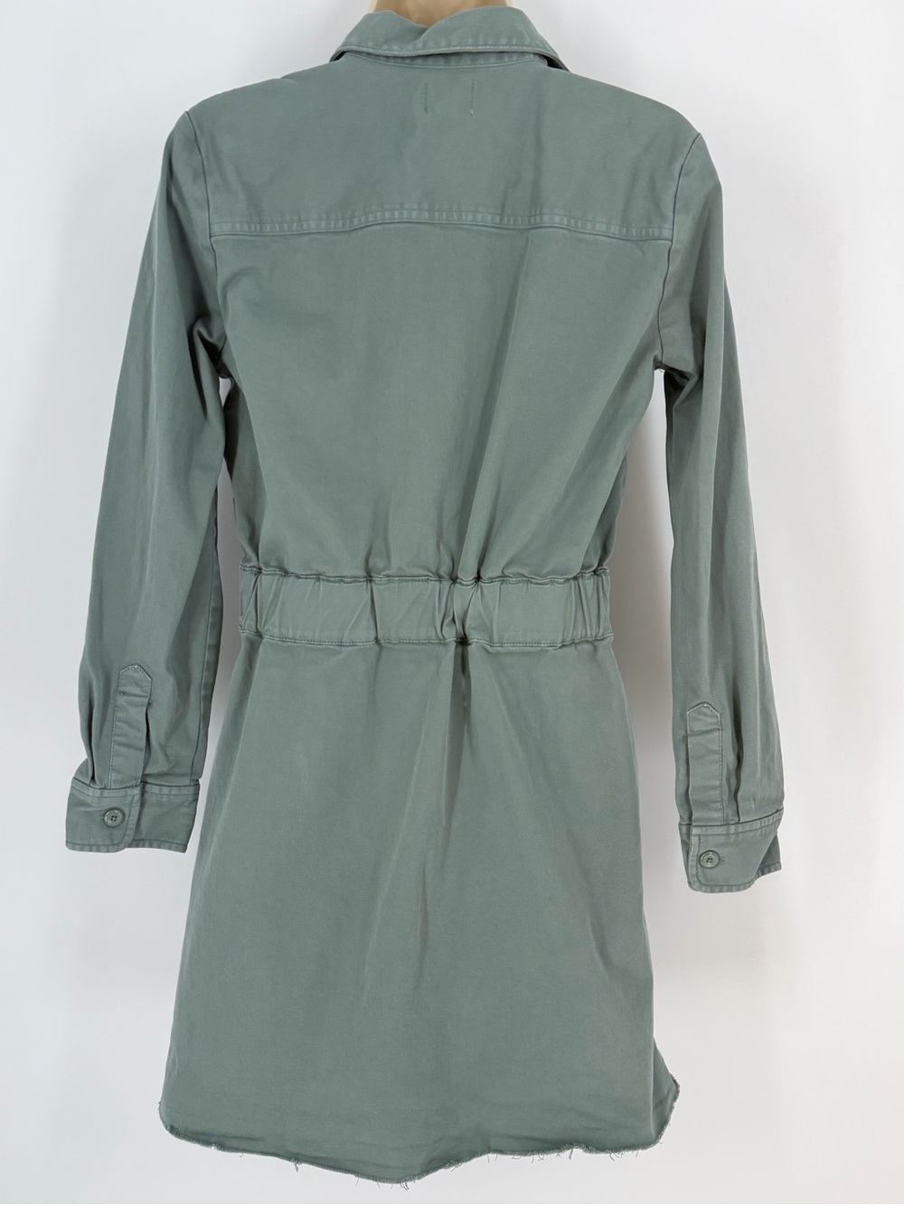 J.Crew Utility Shirt Dress 4 Cotton Military Chic Safari Fall Transition Travel - Picture 5 of 11